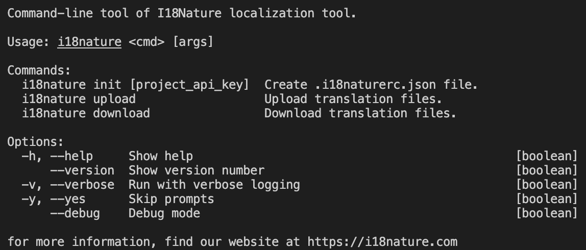 I18Nature-CLI